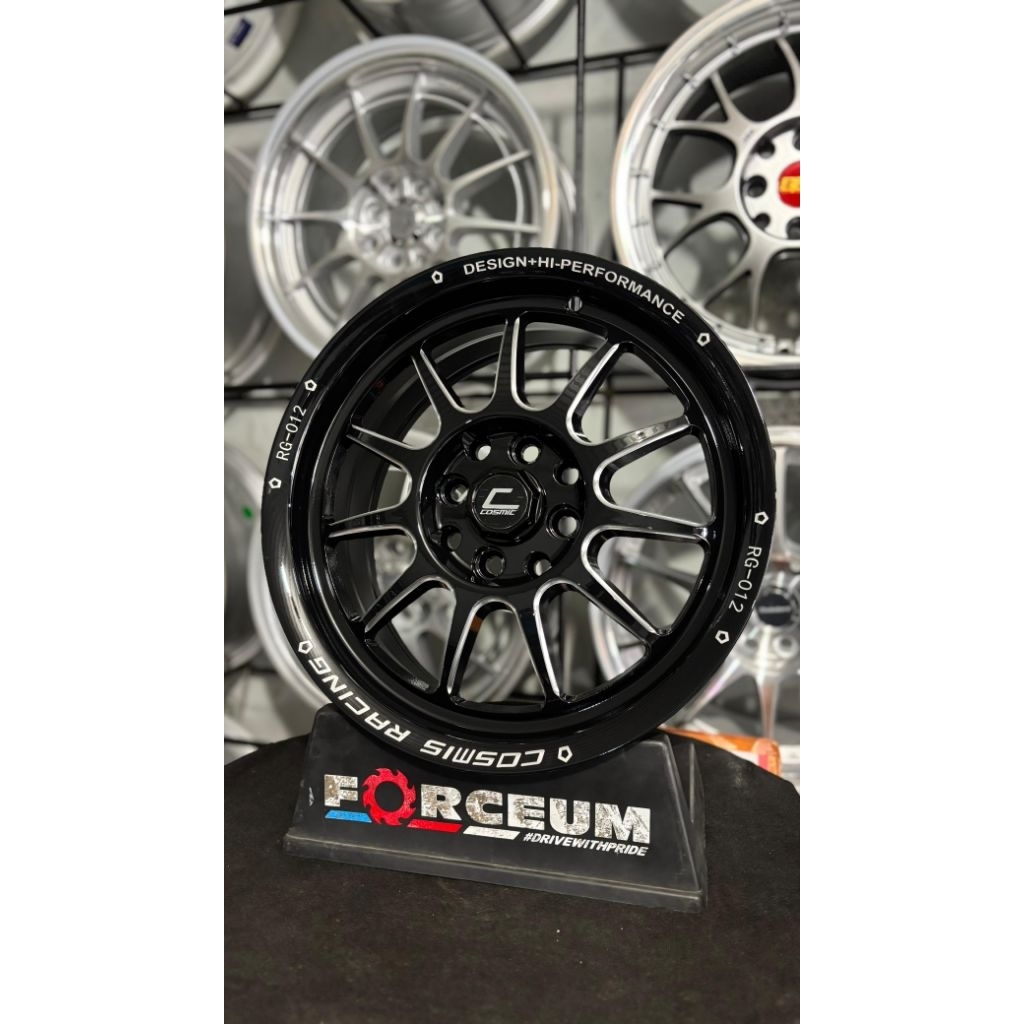 Jual velg cosmis RG012 r15 black milling spoke pcd 4x100/114 kondisi ...