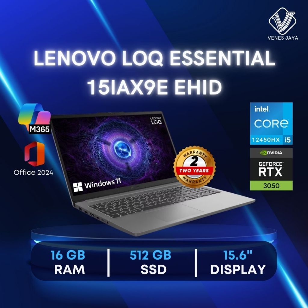 Jual Lenovo LOQ 15IAX9E EHID Intel Core i5 12450HX RTX 3050 6GB RAM ...