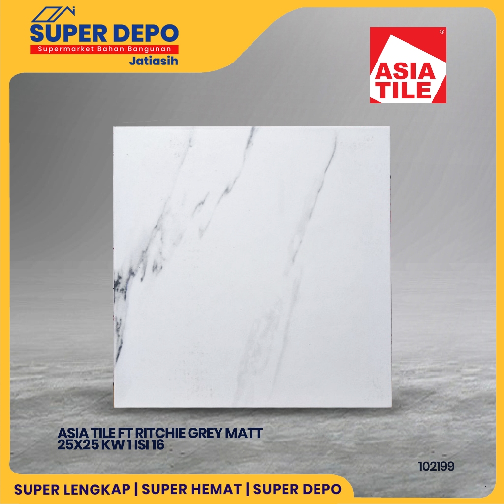 Jual KERAMIK ASIA TILE FT RITCHIE GREY MATT 25X25 KW 1 ISI 16 | Shopee ...