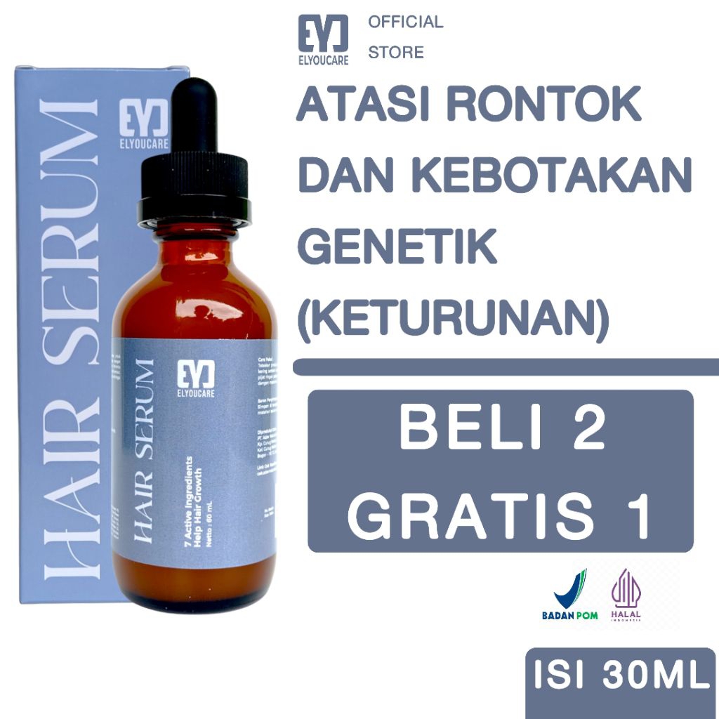 Jual ELYOUCARE HAIR SERUM - Serum Penumbuh Rambut Rontok Botak Faktor ...