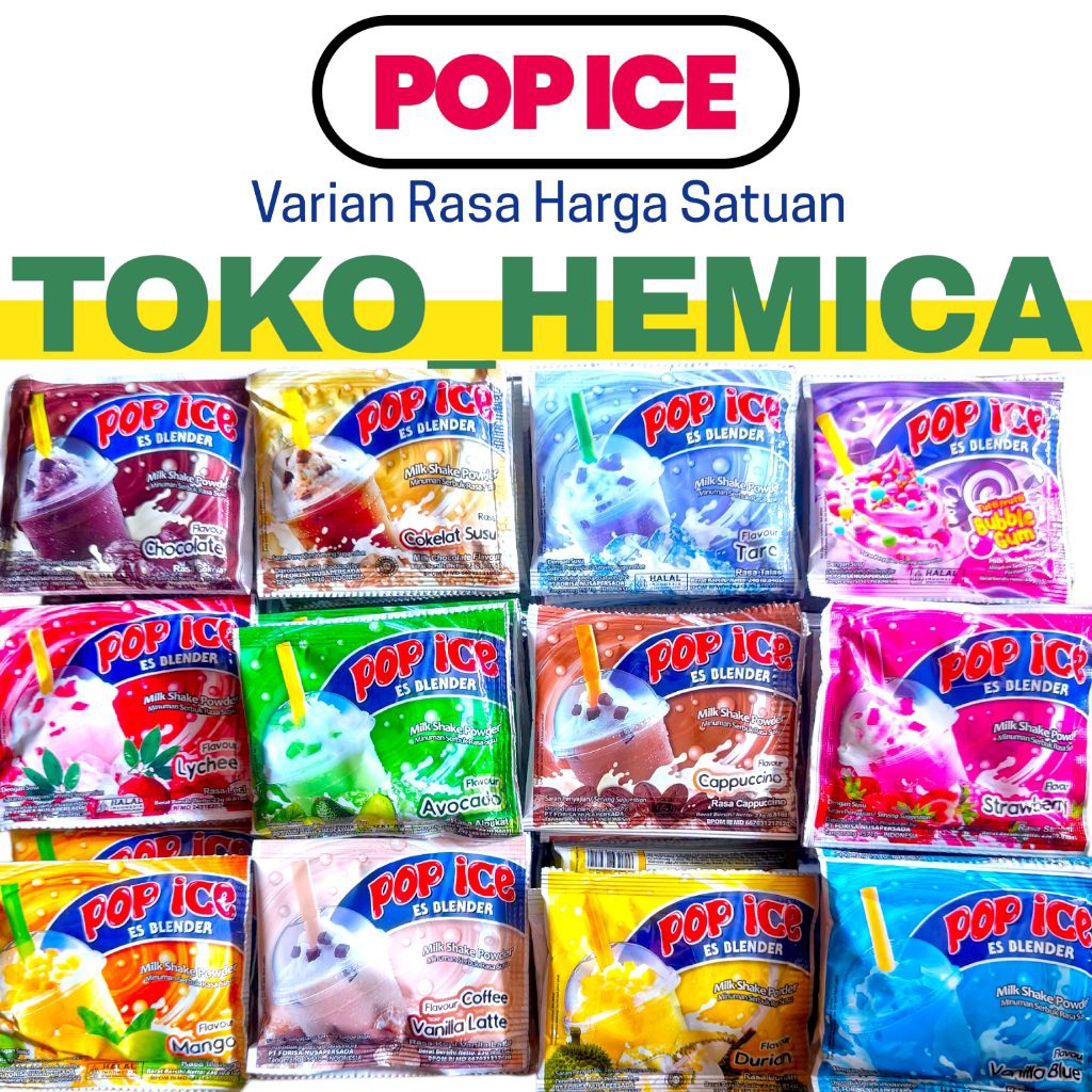 Jual Pop Ice Minuman Serbuk Varian Rasa ( HARGA SATUAN ) | Shopee Indonesia