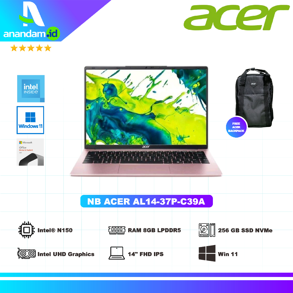 Jual Acer Aspire Lite AL14-37P-C39A NTEL N150 / 8GB DDR4/ 256Gb SSD ...