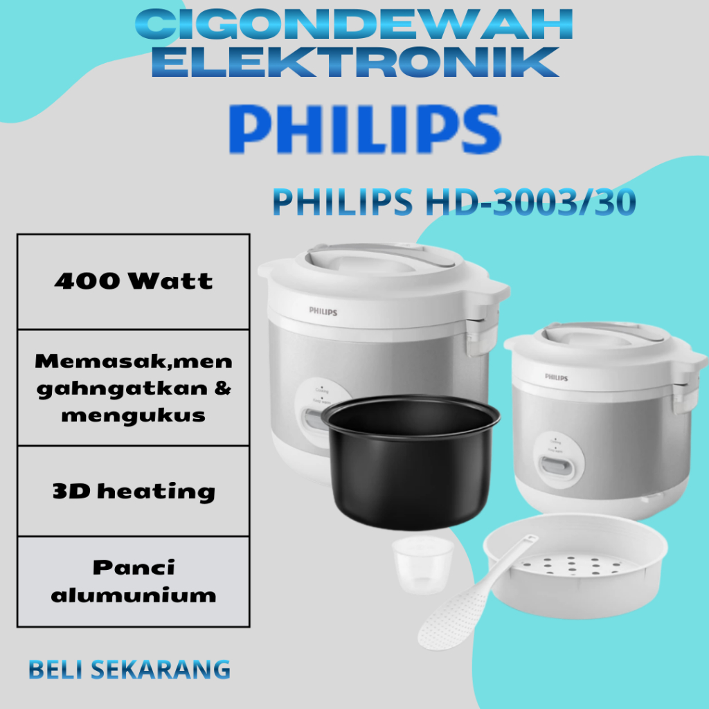 Jual MAGIC COM PHILIPS HD-3003 | Shopee Indonesia