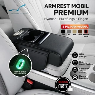 Albatross Armrest Pad Mobil USB Charging Tisu