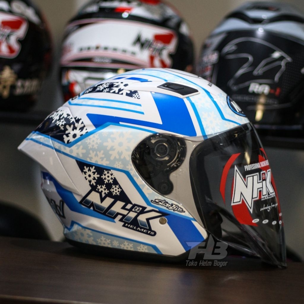 Jual NHK HELM R1 ELITE GP SERIES ALONSO 13 WHITE | HELM HALF FACE ...