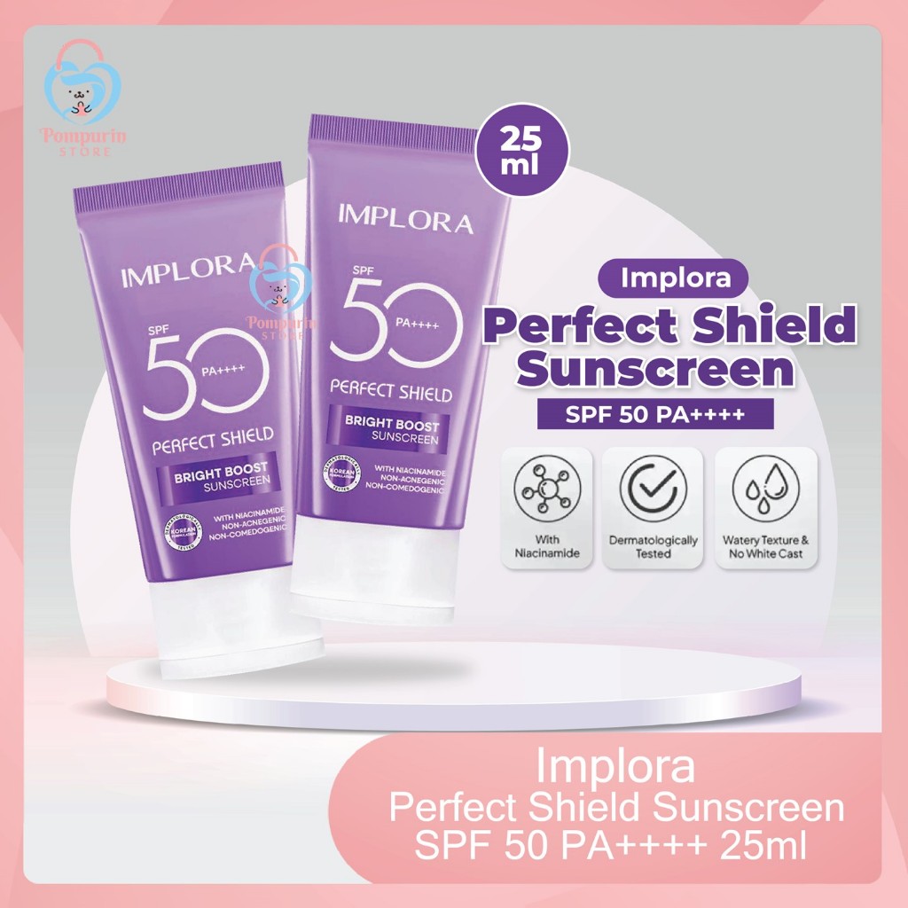Jual Implora Perfect Shield Sunscreen SPF 50 PA++++ 25ml - Sunscreen ...