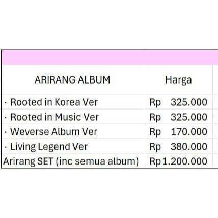 Jual Pre-Order Album Arirang BTS | Shopee Indonesia