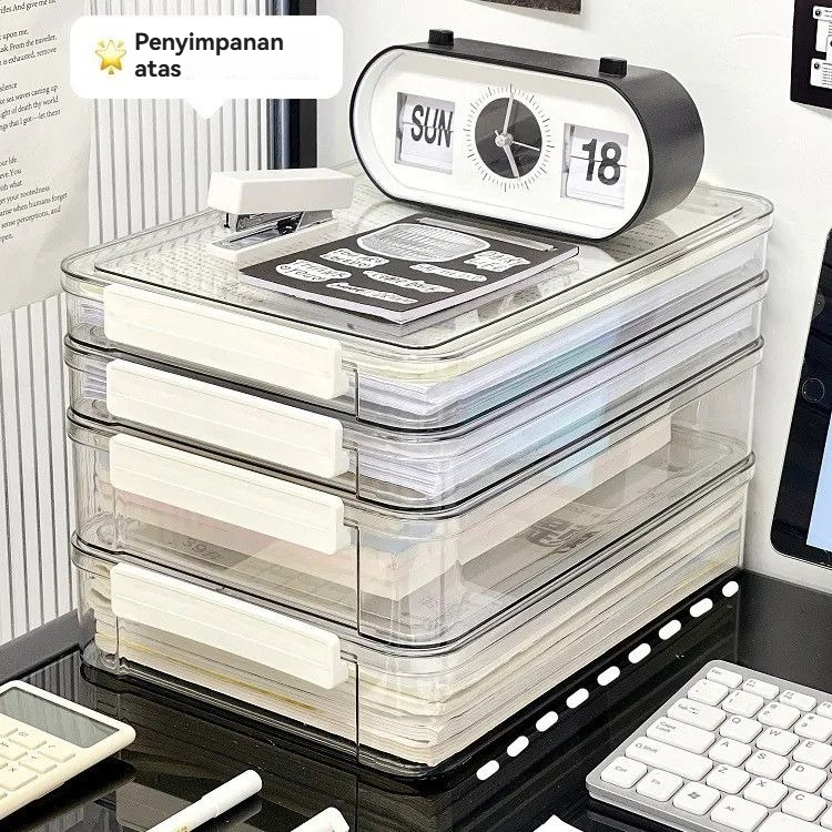 Jual Transparent Id Storage Box Kotak Penyimpanan Kertas A4 A5 Kotak ...