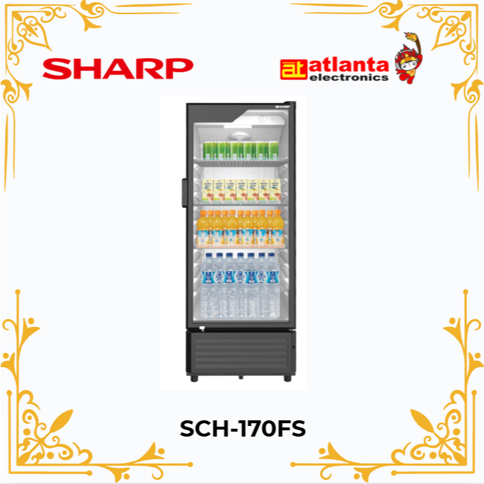 Jual Sharp Showcase Display Cooler 170L SCH 170 FS / SCH170FS / SCH ...