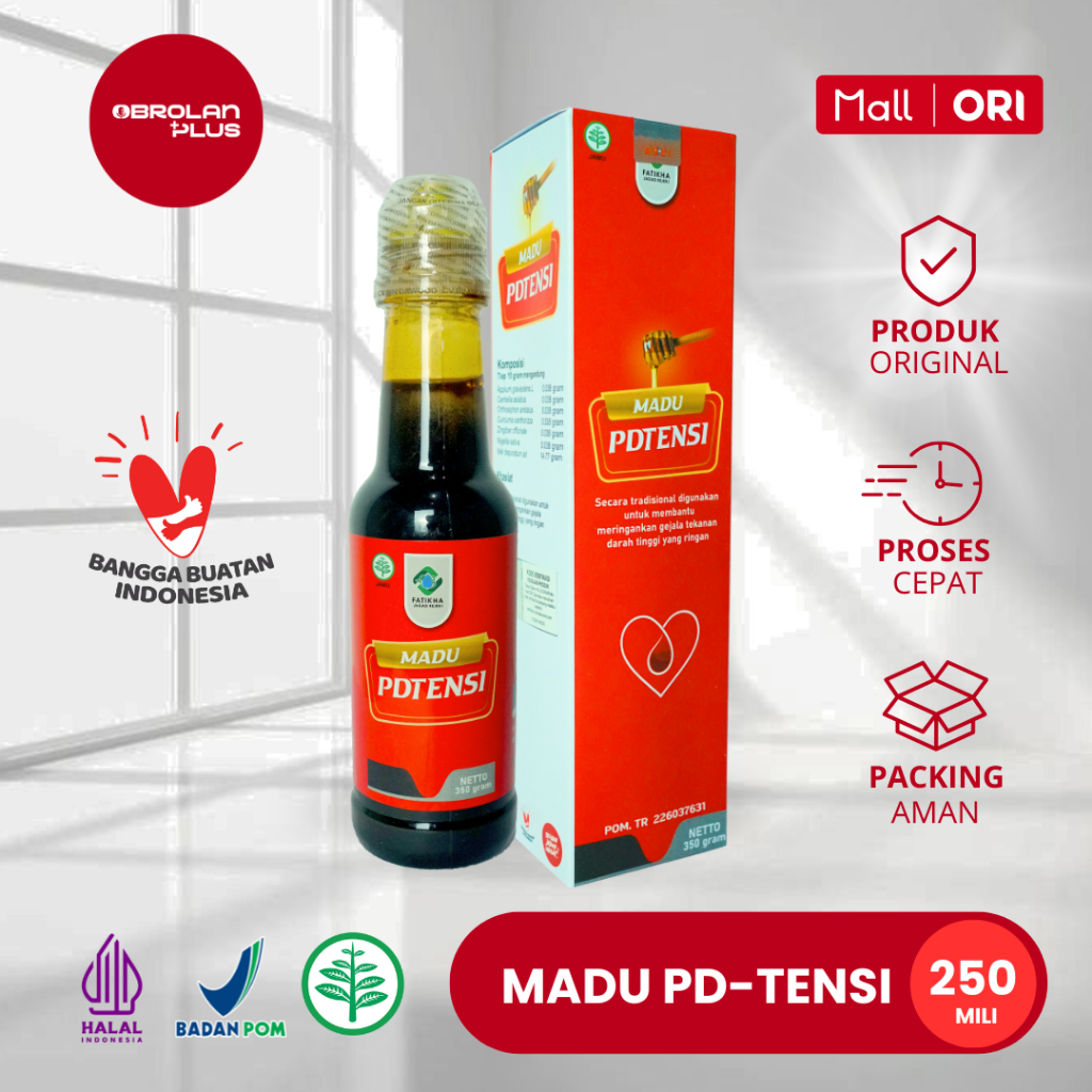 MADU PD-TENSI | Herbal Alami Atasi Hipertensi & Tekanan Darah Tinggi 100% Original dan BPOM