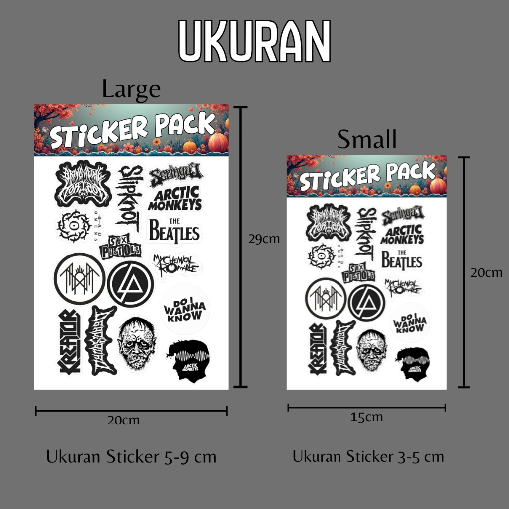 Jual Sticker pack band metal SLIPKNOT BMTH MCR AVENGED || STICKER PACK ...