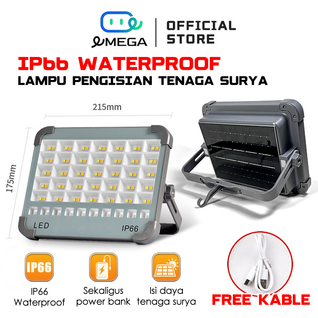 Jual Lampu Sorot Solar LED IP66 Waterproof Tenaga Surya Working Light ...