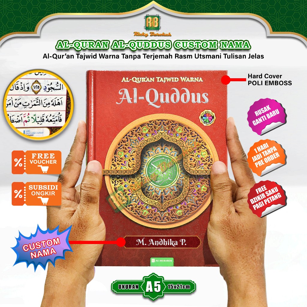 Jual Rizky Barokah - Alquran Custom Nama Tajwid Warna Non Terjemah Al ...