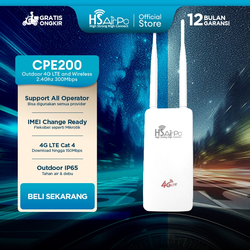 Jual HSAirPo CPE200 Outdoor 4G Lte And Wireless 2.4Ghz 300Mbps | Shopee ...