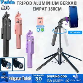 TOOREA A14 Tongsis Tripod Selfie 4 Kaki Yang Kokoh Dan Stabil Tinggi Hingga 1 8 M Lengkap
