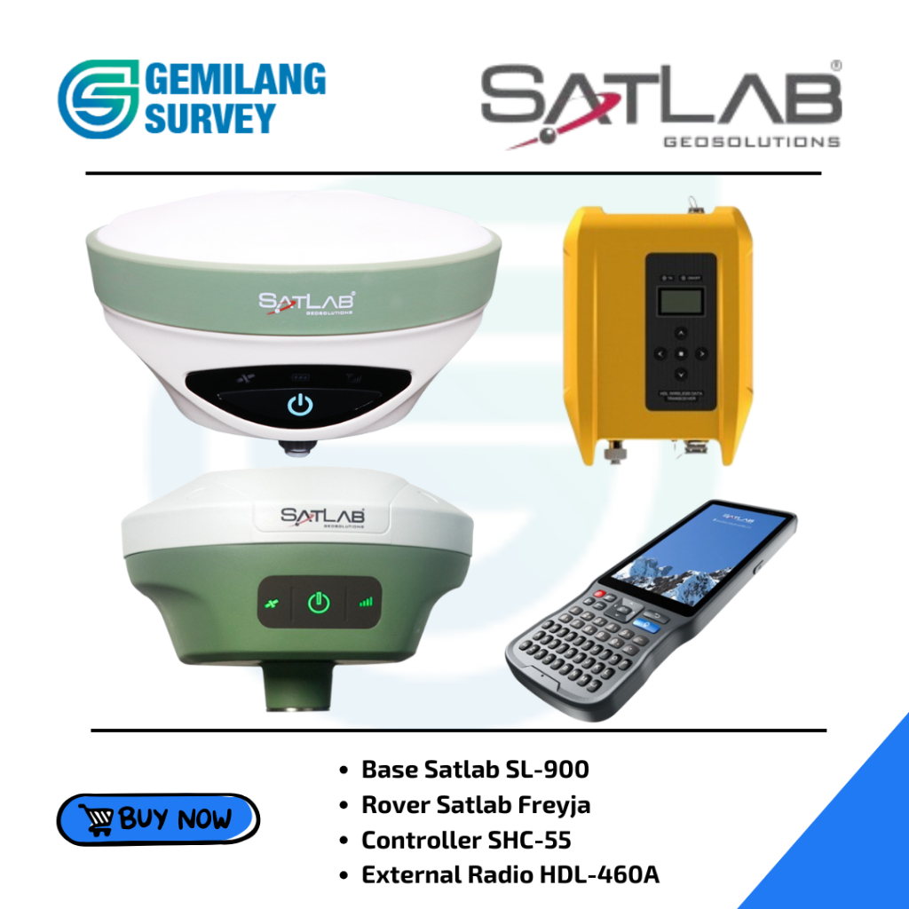 Jual GPS Geodetik SATLAB SL900 Base & SATLAB Freyja Rover Kit IMU-RTK ...