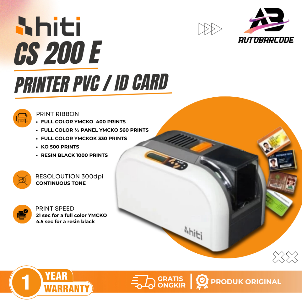 Jual HITI CS200E ID Card Printer KTP Pelanggan PVC 300 DPI CS200E CS ...