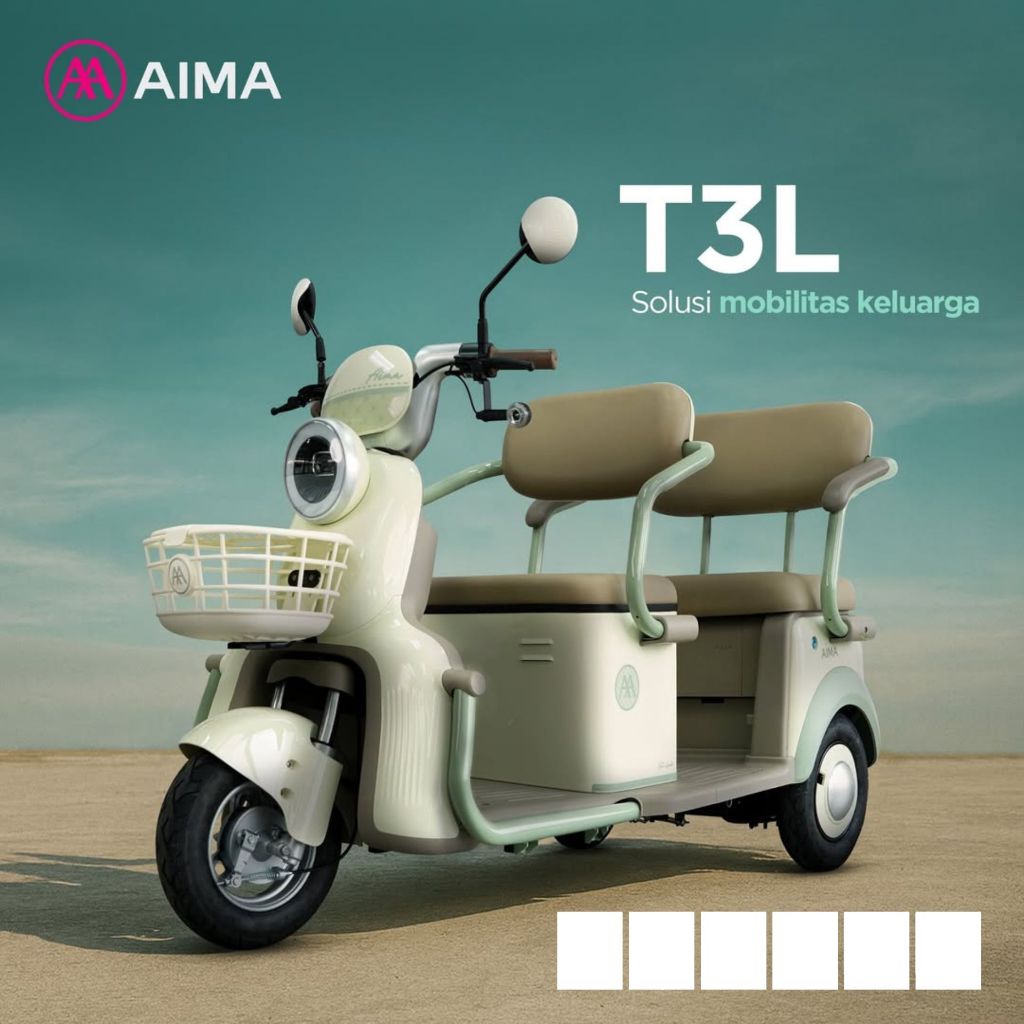 Jual AIMA T3L Sepeda Listrik Roda Tiga/Motor Power 650 Watt/Jarak ...