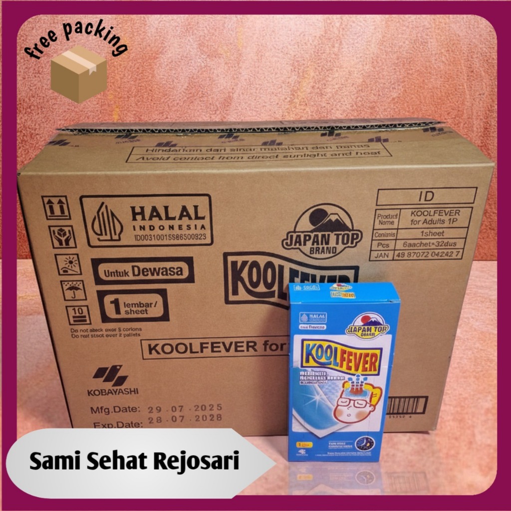 Jual 1 KARTON ISI 32 BOX KOOL FEVER DEWASA ISI @6 SACHET | Shopee Indonesia