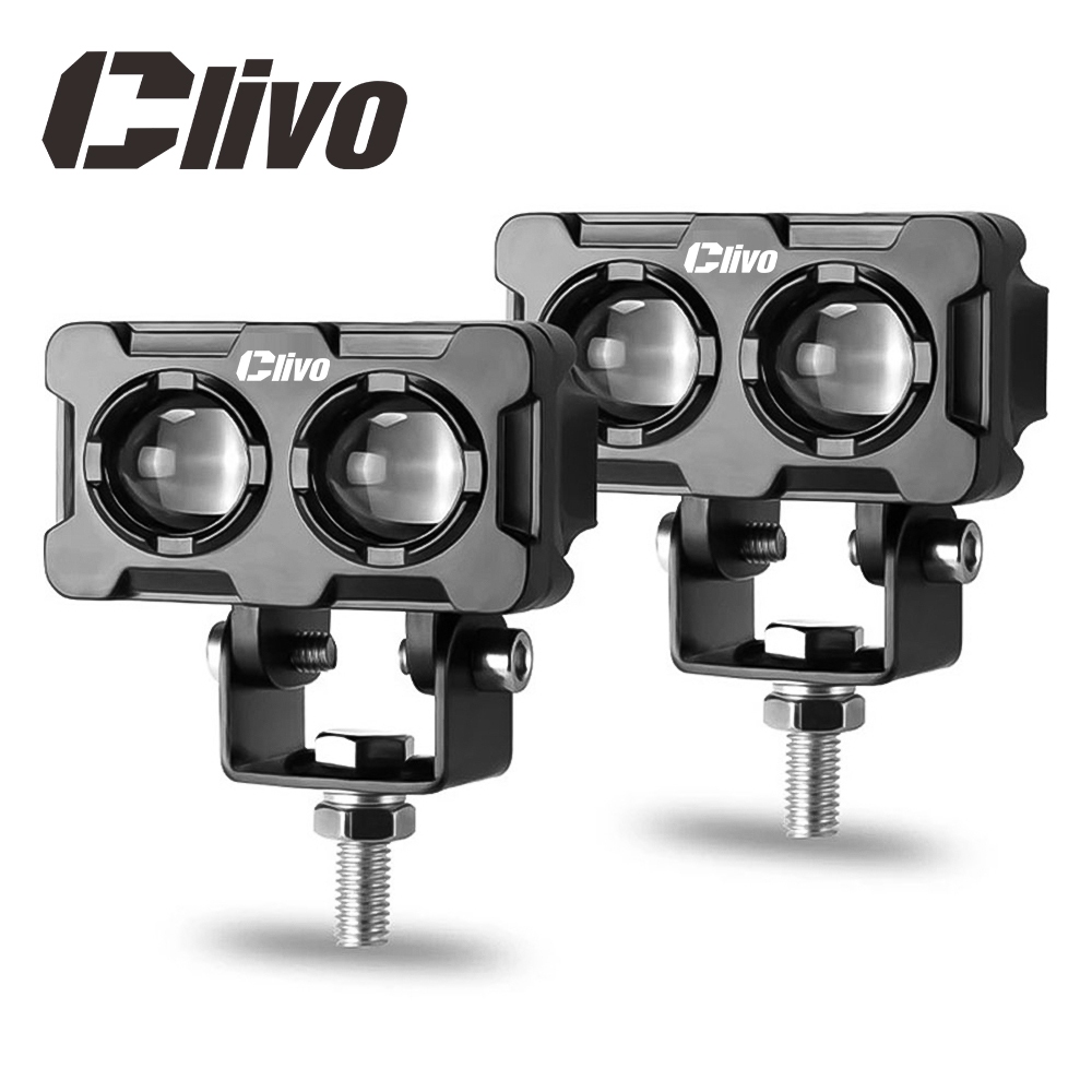 Clivo - LAMPU TEMBAK LAMPU SOROT LED 2 MATA PUTIH KUNING DEVIL EYE ORIGINAL/LAMPU TEMBAK MINI / LED SOROT MOTOR DAN MOBIL
