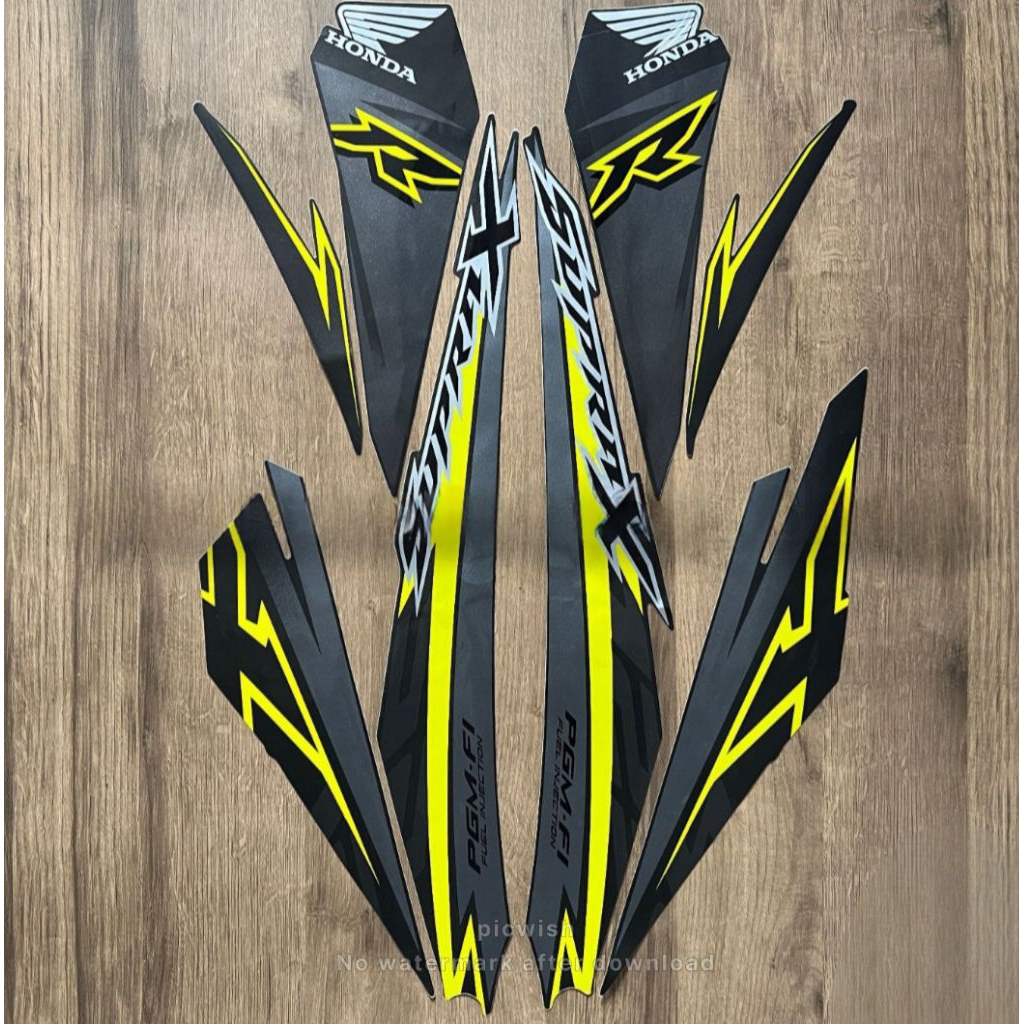 Jual striping sticker body motor honda supra x 125 fi 2018 hitam lis ...