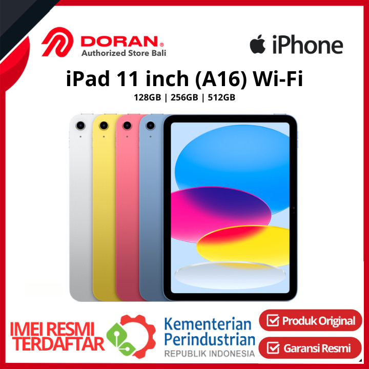 Apple iPad 11 inch A16 Gen 11 Wi-Fi 128GB 256GB Garansi Resmi Original