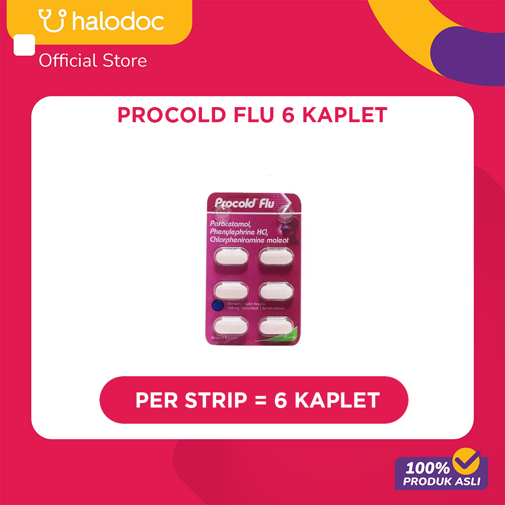 Jual PROCOLD FLU 1 BLISTER @ 6 KAPLET | Shopee Indonesia