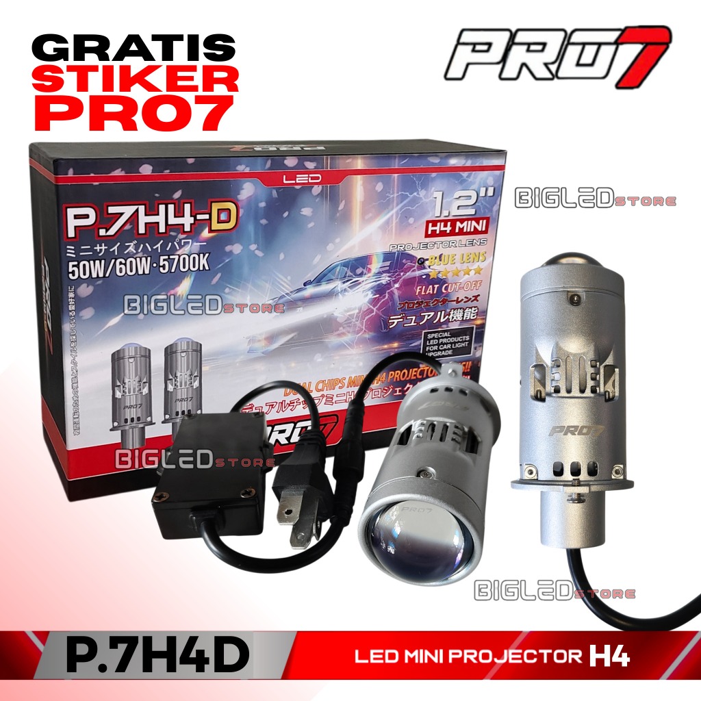 Jual PRO7 LAMPU MINI PROJECTOR BILED LED H4 P7H4D P.7H4-D P7H4-D P.7H4D ...