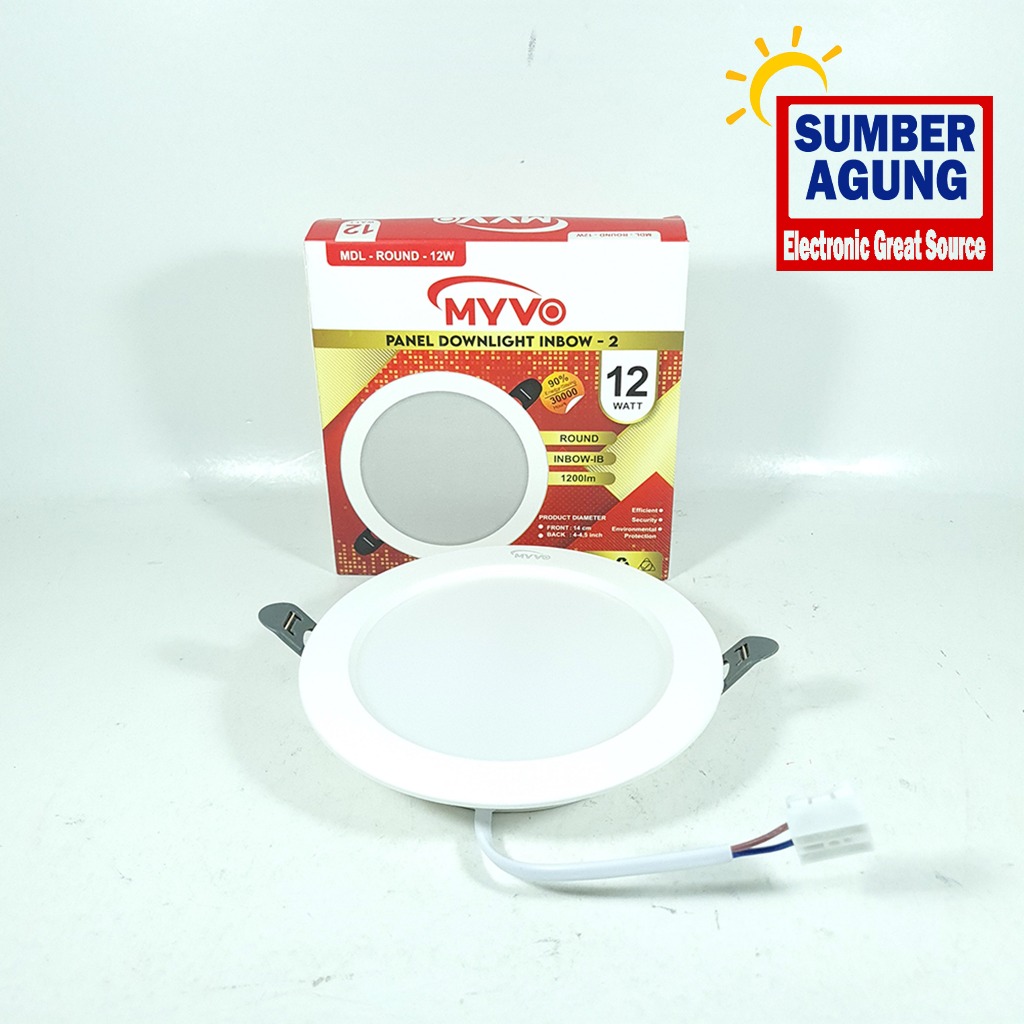 Jual Myvo Panel IB Bulat IB 12W Warm White Cahaya Warm White Downlight ...