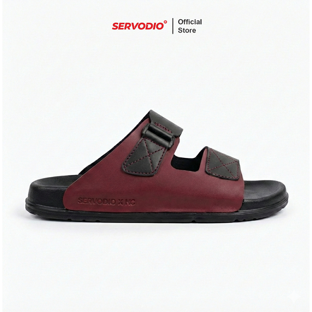 Jual Servodio X MJC - Senopati Black Red - Sandal Pria | Shopee Indonesia