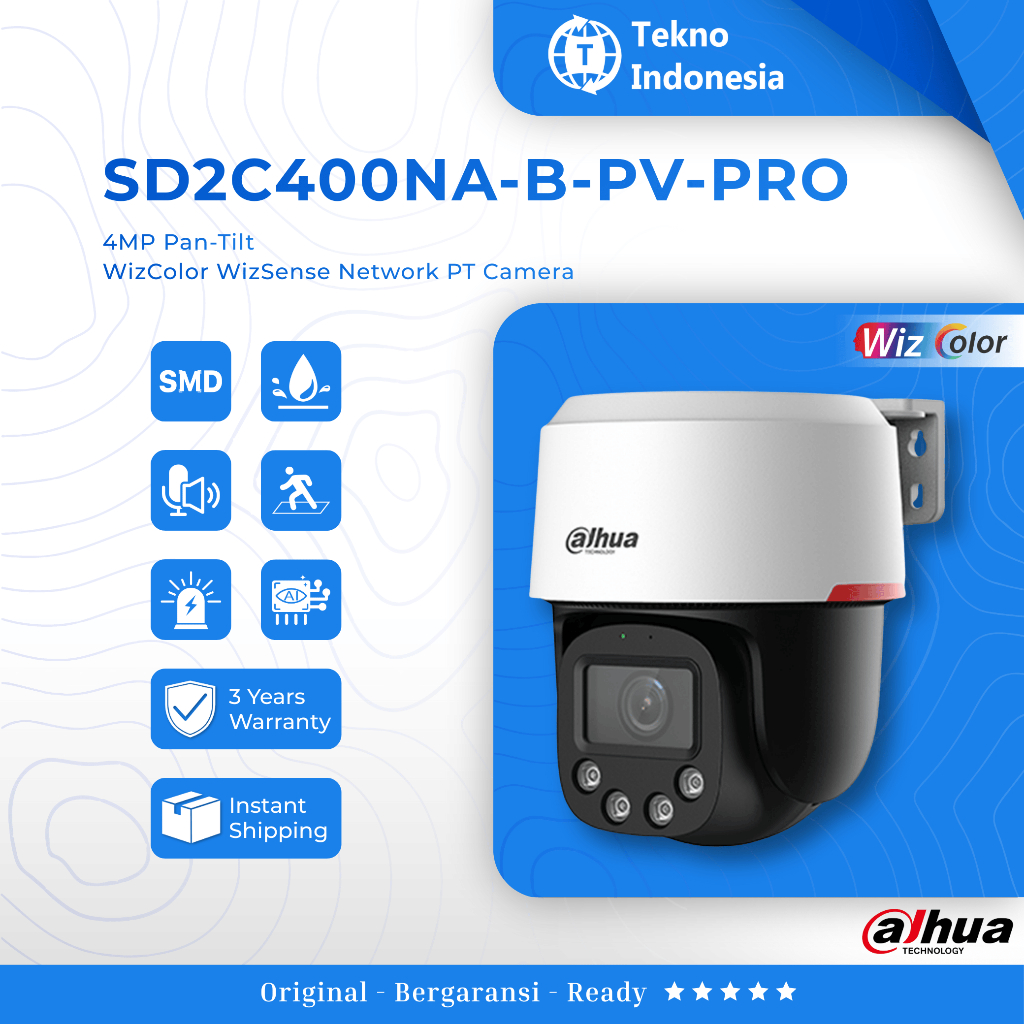 Jual Dahua 4MP WizColor WizSense Network PT Camera SD2C400NA-B-PV-PRO ...