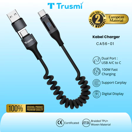 Cable with Digital Display 100W USB-A/C To C 1.5M