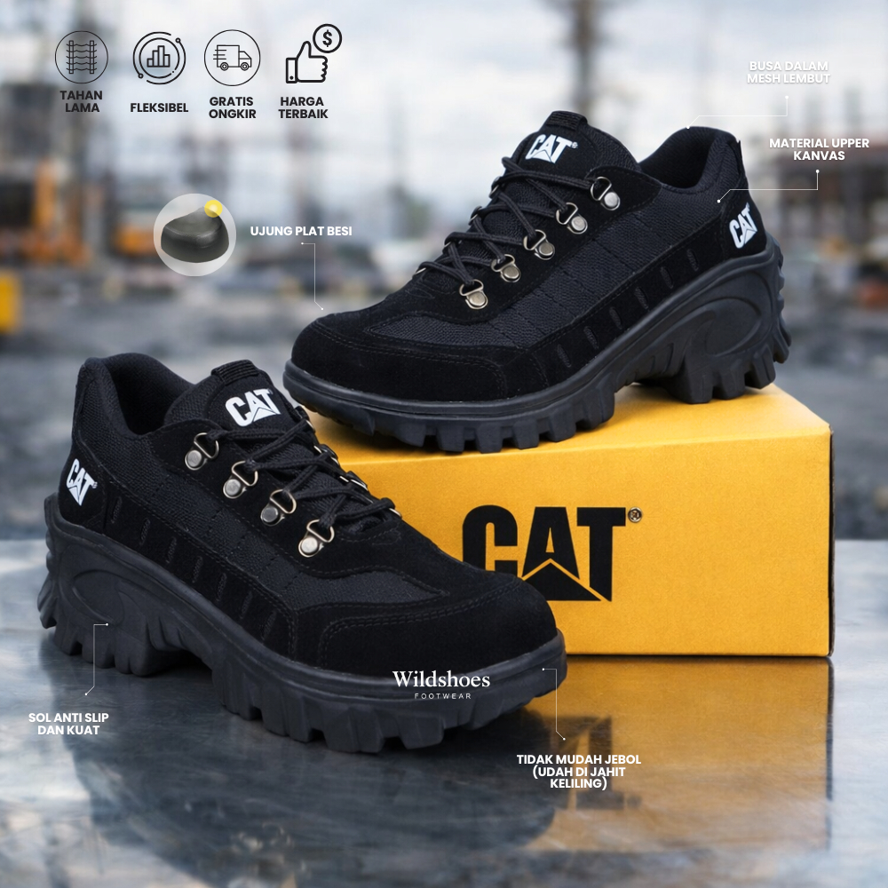 Jual Sepatu Boots Pria Caterpillar Steel Toe Cap - Sepatu Safety Pria ...