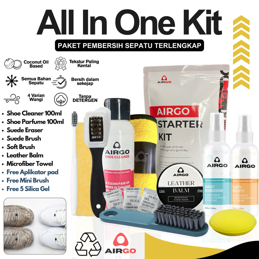 Jual Airgo Shoe Care - All In One Kit Paket Hemat - Pembersih Sepatu ...