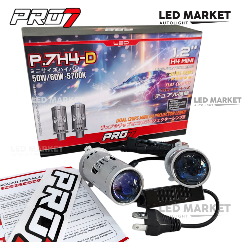 Jual PRO7 LAMPU MINI PROJECTOR BILED LED H4 P7H4D P.7H4-D P7H4-D P.7H4D ...