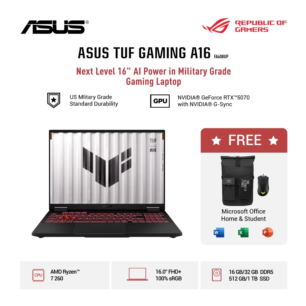 ASUS TUF A16 FA608UP RYZEN 7