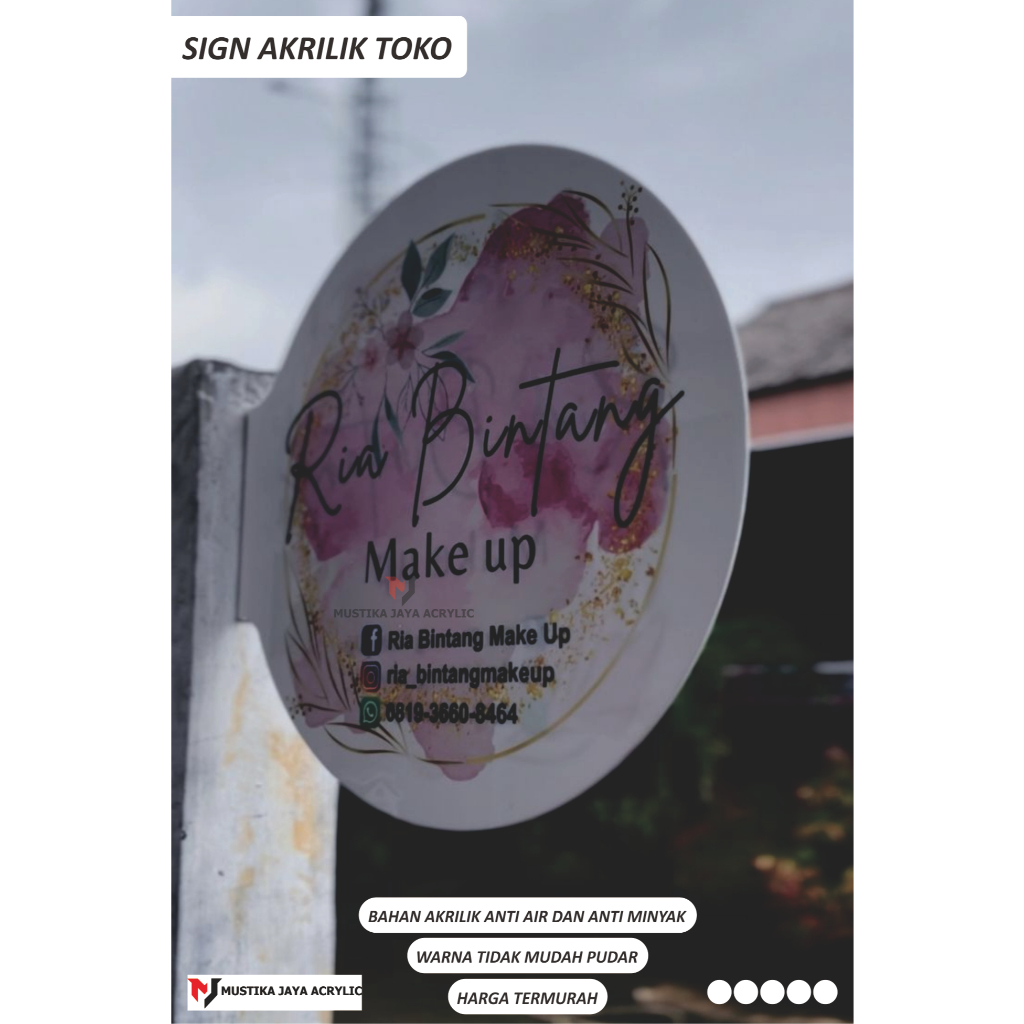 Jual signage akrilik - custom desain sendiri - sign board akrilik ...