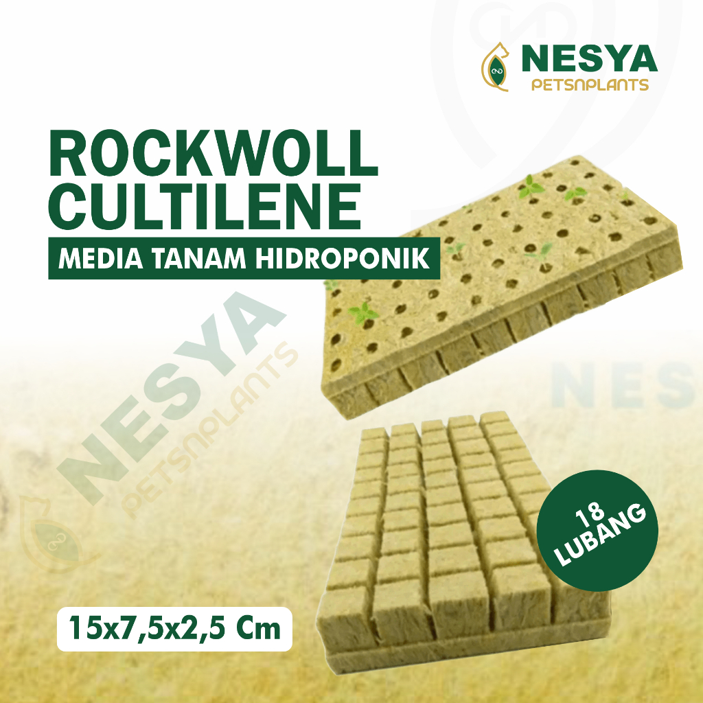 Rockwool Rockwoll Hidroponik Media Tanam Hidroponik Siap Pakai Isi 18 Kotak Merk Cultilene