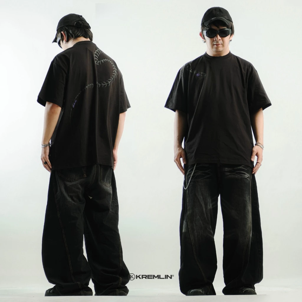 KREMLIN Oversize T-Shirt Kabuto Anime Xperimental Black Premium foto 3