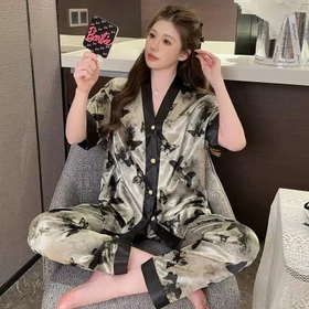 Baju Tidur Piyama Satin Import Wanita Saten Premium Nyaman