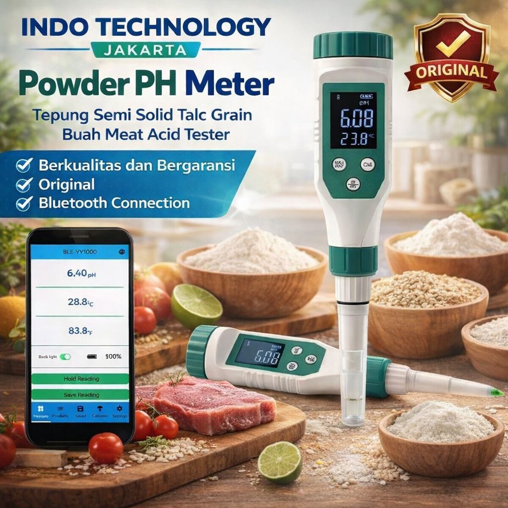 Jual Powder PH Meter Tepung Semi Solid Talc Grain Buah Meat Acid Tester ...
