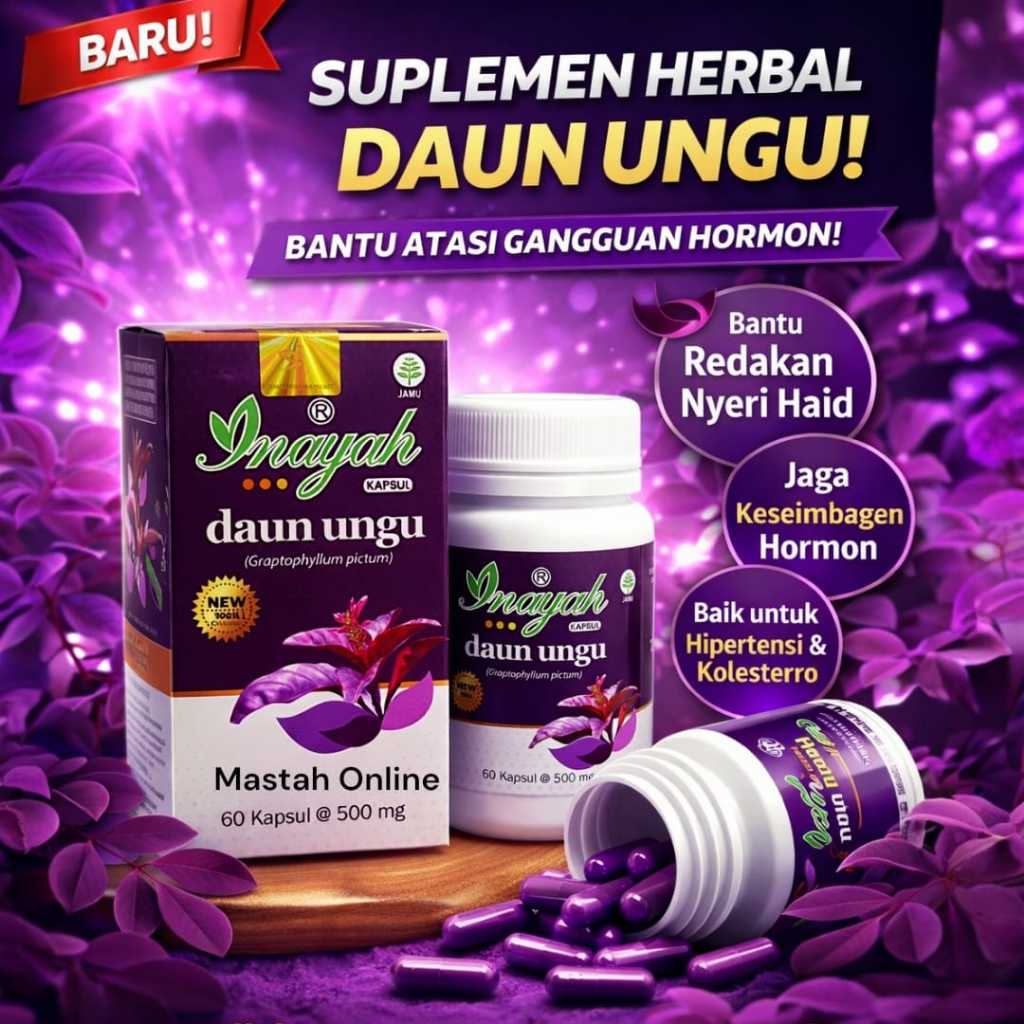 Kapsul Daun Ungu Original Herbal Wasir-Ambeien