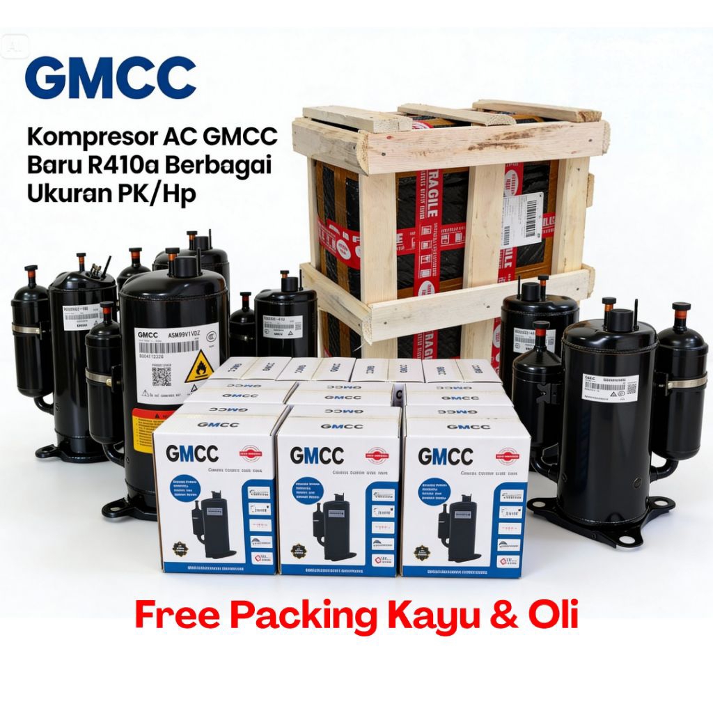 Jual Kompresor AC GMCC Baru R410A 0.5 PK/ 0.75PK/ 1PK /1.5PK /2PK) Ori ...
