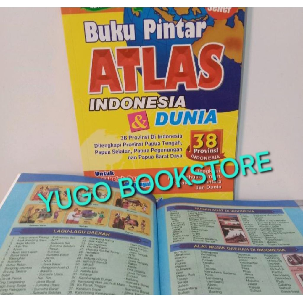 Jual BUKU PINTAR ATLAS INDONESIA DAN DUNIA 38 PROVINSI EDISI TERBARU ...