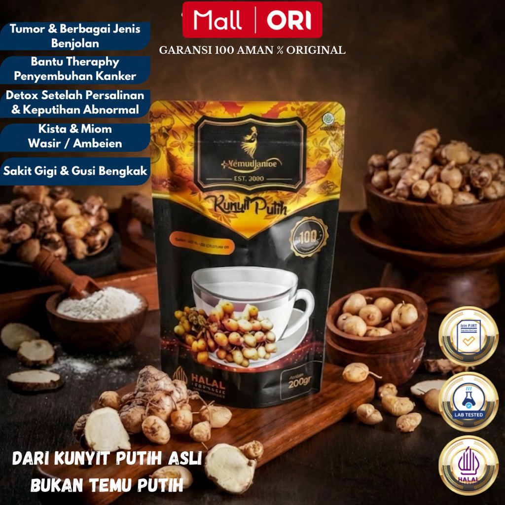 Kunyit Putih Herbal untuk Kista / Mioum / Kanker / Tumor / Benjolan / Wasir / Keputihan/ Sakit Gigi/ Gusi Bengkak