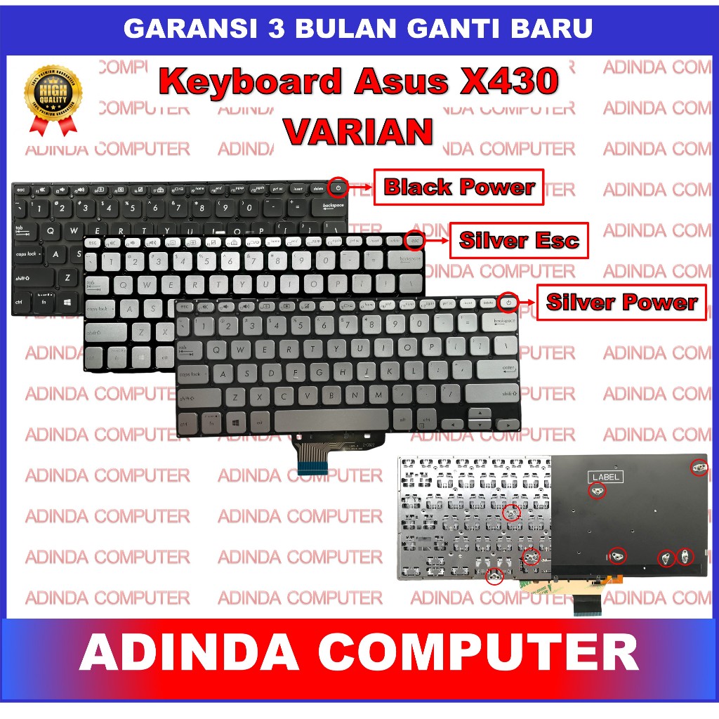 Jual Keyboard Asus VivoBook S14 X430 S403 S430 S4300F S4300U S430F ...