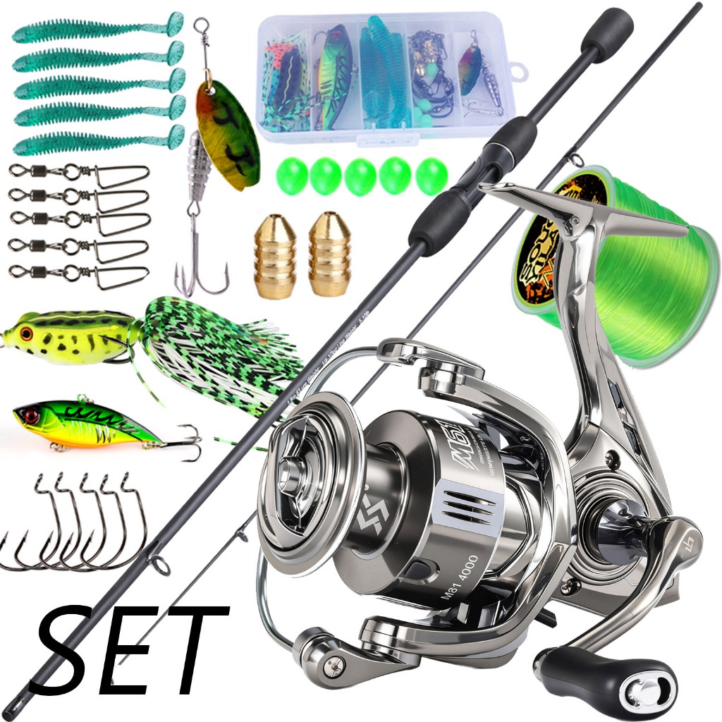 Jual 2 Sections Set Pancing Spinnning Fishing Rod Reel Set 1.8m Carbon ...