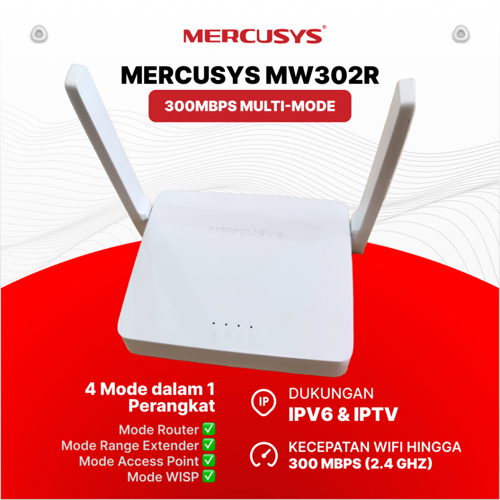 Jual Mercusys MW302R 300Mbps Multi-Mode Wireless WiFi Router Access ...