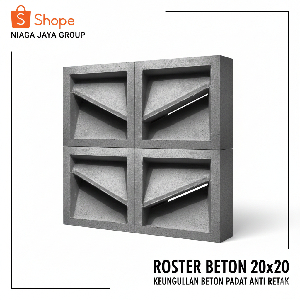 Jual Roster Beton Minimalis - Anti Tampias Mnc, Ukuran 20 x 20 | Loster ...