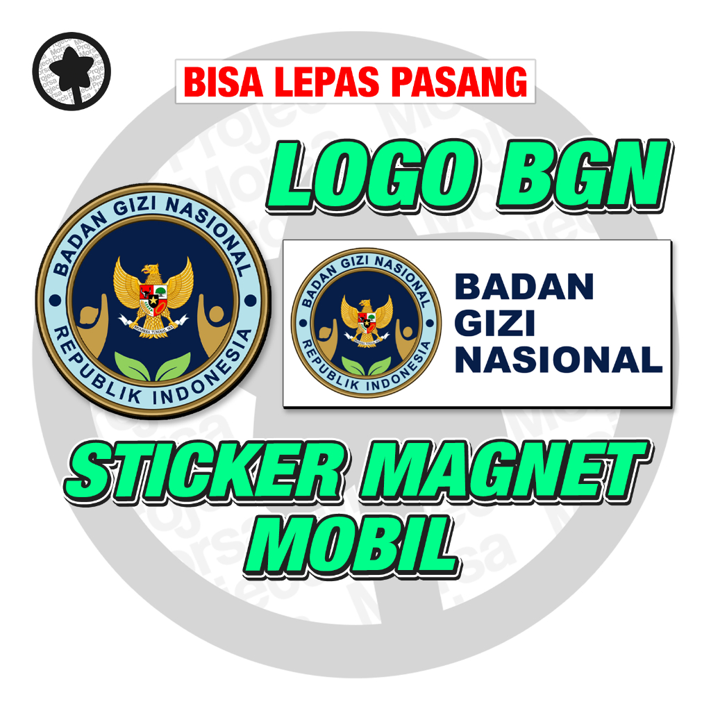 Jual STIKER MAGNET MOBIL LOGO BGN | STICKER MAGNETIC SHEET | BADAN GIZI ...